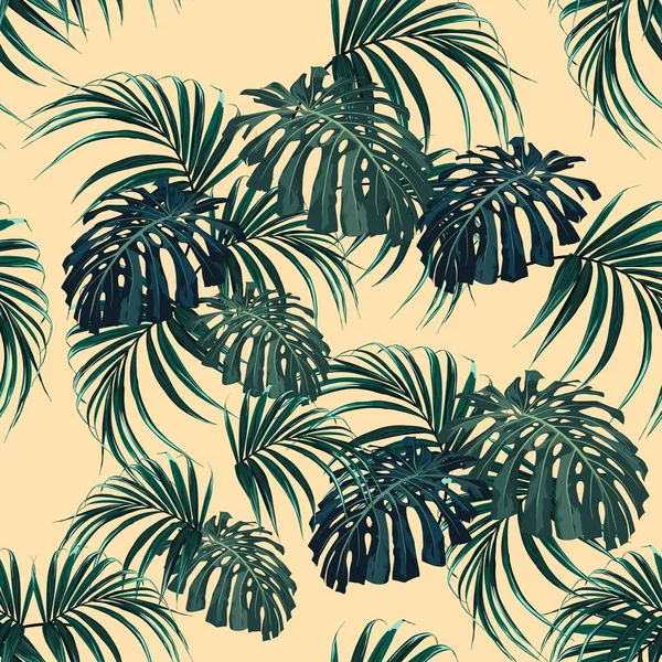 Vektor Illustration Der Tropischen Floralen Muster Hintergrund — Stockvektor