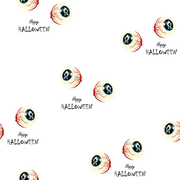 Ilustração Vetorial Fundo Padrão Halloween Brilhante — Vetor de Stock