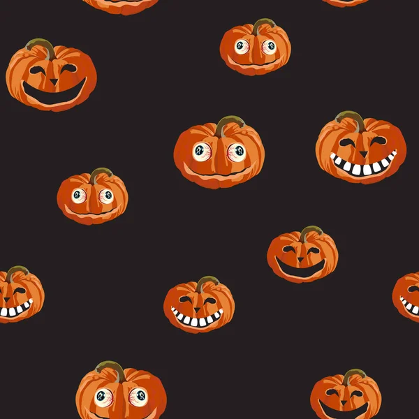 Ilustração Vetorial Fundo Padrão Halloween Brilhante — Vetor de Stock