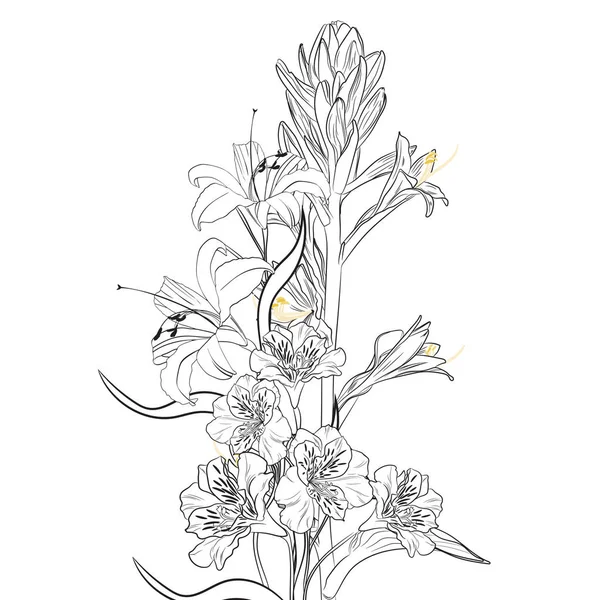 Vektor Illustration Der Schönen Floralen Muster Hintergrund — Stockvektor