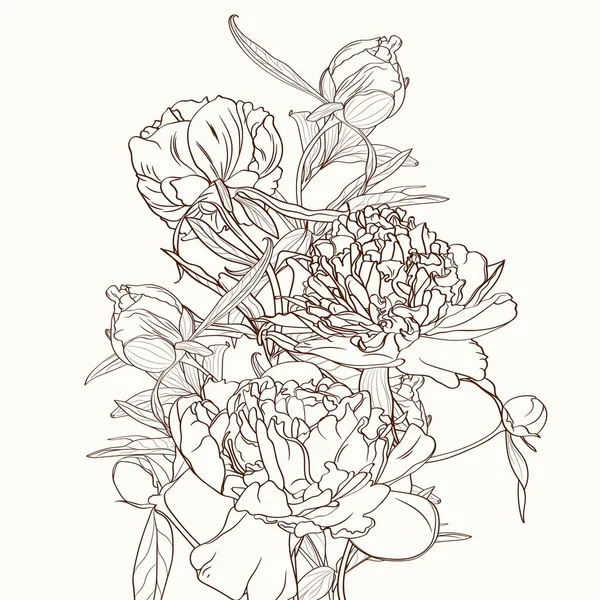 Illustration Vectorielle Beau Fond Motif Floral — Image vectorielle