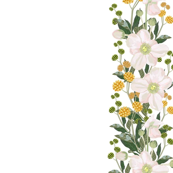 Vektor Illusztrációja Gyönyörű Virágmintás Háttér — Stock Vector