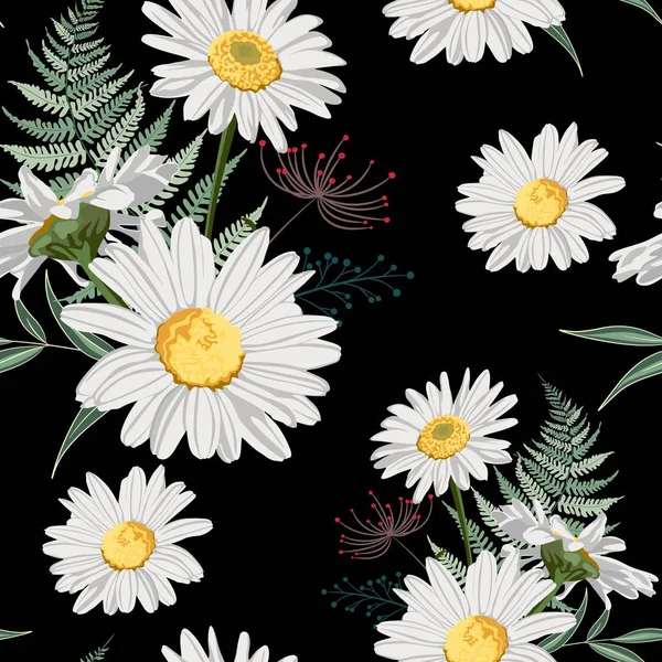 Ilustración Vectorial Fondo Hermoso Patrón Floral — Vector de stock