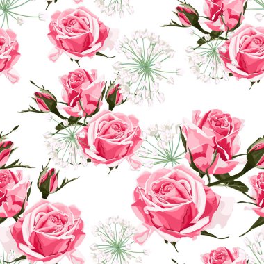 güzel çiçek desen arka plan vektör illüstrasyon