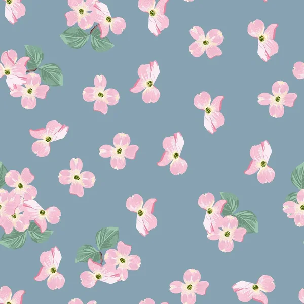 Illustration Vectorielle Beau Fond Motif Floral — Image vectorielle