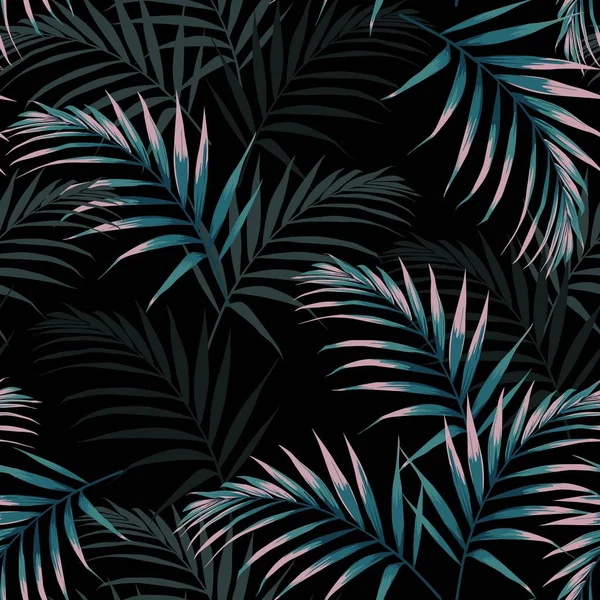 Vector Illustration Tropical Floral Pattern Background — Stock Vector