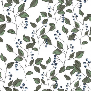 güzel otlar desen arka plan vektör illüstrasyon