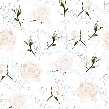 güzel çiçekler desen arka plan vektör illüstrasyon