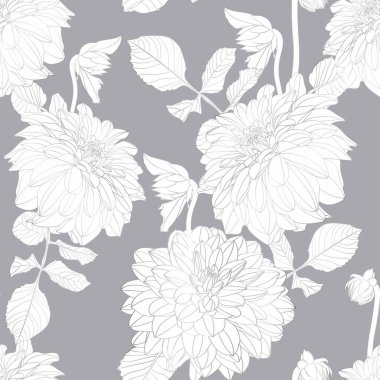 Gümüş zambak çiçekleri pürüzsüz desenleri tekrarlar. Bahar ve yaz duvar kağıtları, arka planlar, davetiyeler, ambalaj tasarım projeleri için harika.