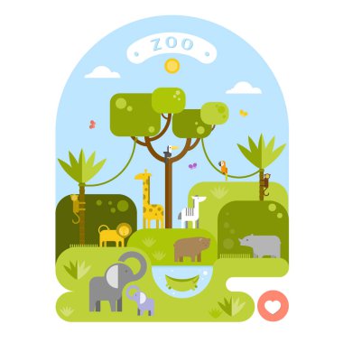 Hayvanat bahçesinde güzel hayvanlar. 