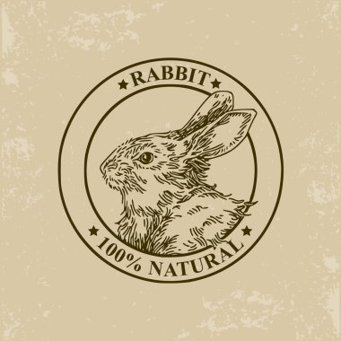 Rabbitn çiftlik etiketi. 