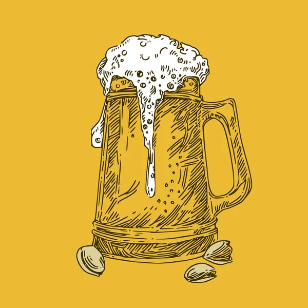Glas Bier. — Stockvektor
