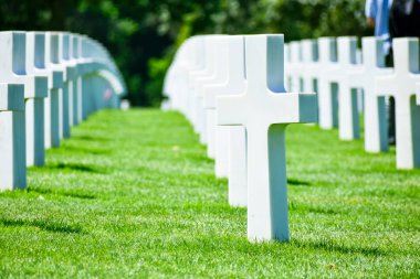 Normandiya Amerikan Mezarlığı ve Anıtı, Colleville-sur-Mer, Normandiya, Fransa.