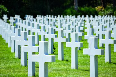 Normandiya Amerikan Mezarlığı ve Anıtı, Colleville-sur-Mer, Normandiya, Fransa.