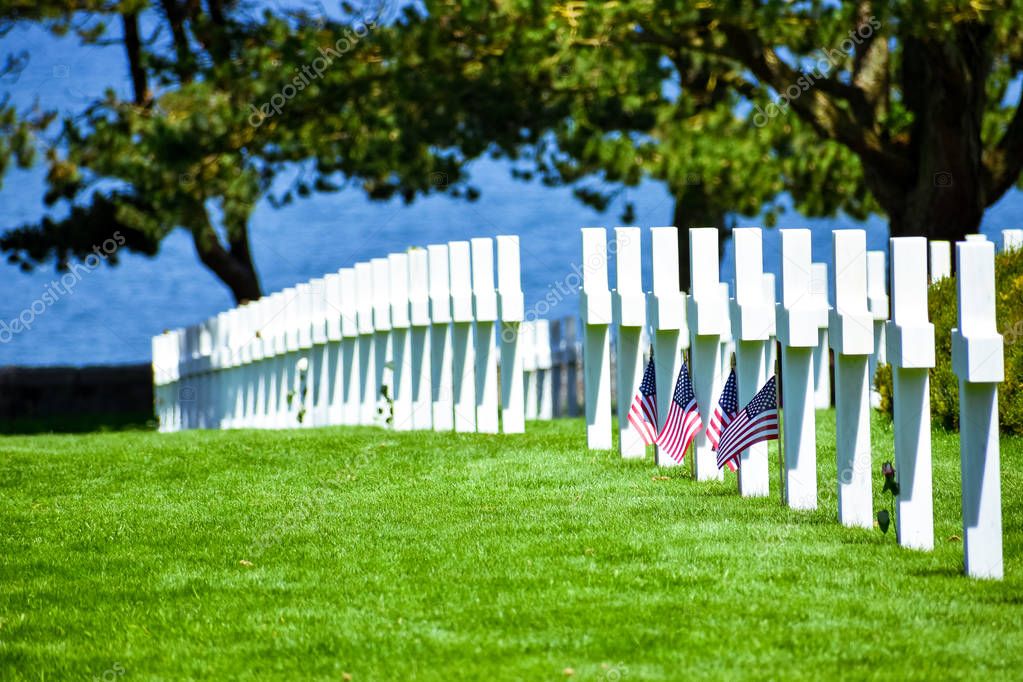 Normandy American Cemetery and Memorial, Colleville-sur-Mer, Normandy, France.