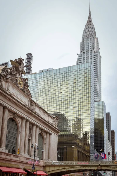 Grand Central Terminal Station Façade et bâtiments. NYC, États-Unis — Photo