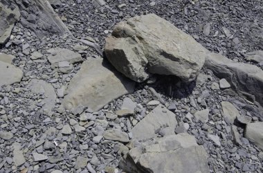 Sahilde deniz taşları.