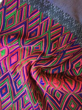 Chichicastenango pazarından Handwoven guatemala huipil