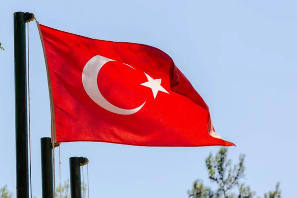 National Flag Turkey Sky — Stock Photo, Image