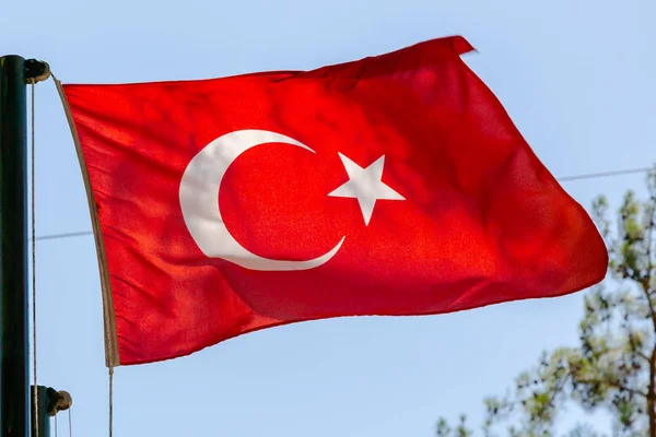 National Flag Turkey Sky — Stock Photo, Image