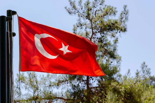 National Flag Turkey Sky — Stock Photo, Image