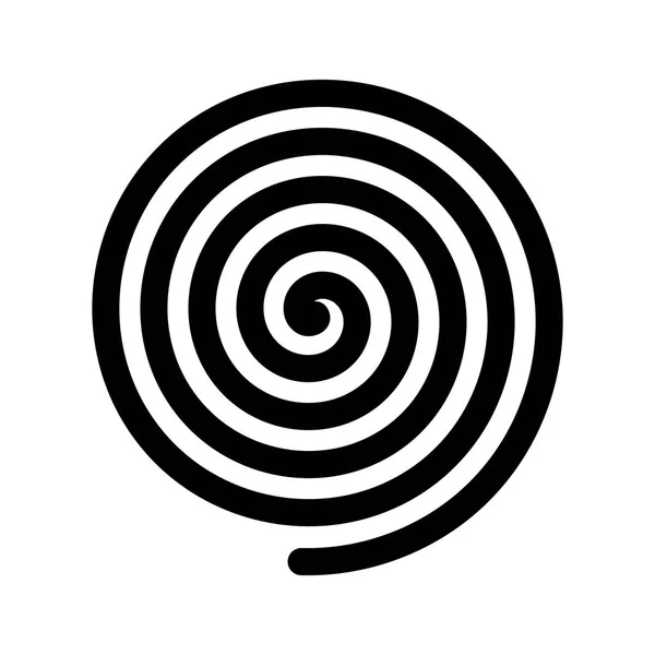 Icono espiral. Esboza el elemento de diseño moderno. Signo simple vector plano negro con esquinas redondeadas — Archivo Imágenes Vectoriales