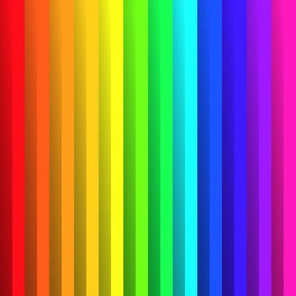 用彩虹谱的颜色重叠彩色纸片.有阴影效果。快乐的抽象矢量背景墙纸 — 图库矢量图片