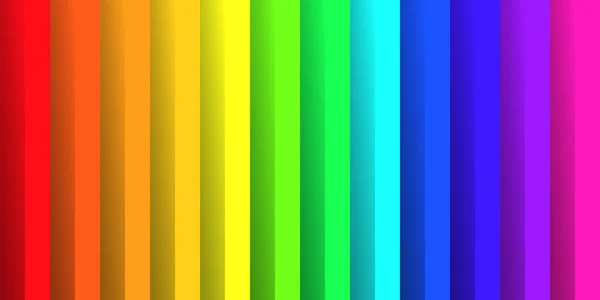 Carta piegata nei colori dello spettro arcobaleno. Con effetto ombra. Felice astratto vettore sfondo carta da parati — Vettoriale Stock
