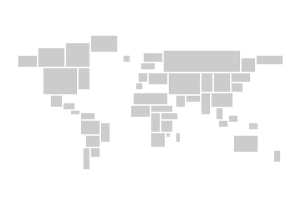 세계 지도 모양 사진 프레임 콜라주 테마. 기분 보드 모자이크입니다. 벡터 템플릿 — 스톡 벡터