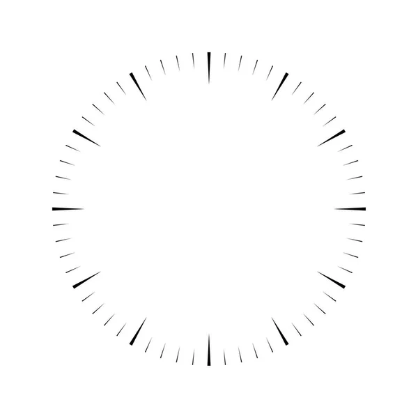 Clock face. Hour dial with numbers. Dots mark minutes and hours