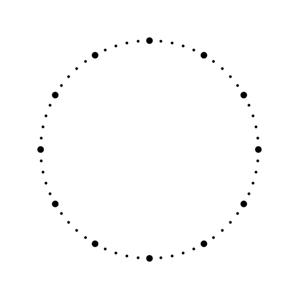Klocka ansikte. Blank timme urtavla. Punkterna markerar minuter och timmar. Enkel platt vektor illustration — Stock vektor