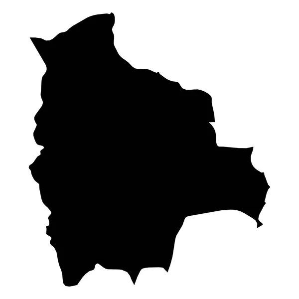 Boliwia - stałe czarna sylwetka mapę obszaru kraju. Ilustracja wektorowa płaskie proste — Wektor stockowy