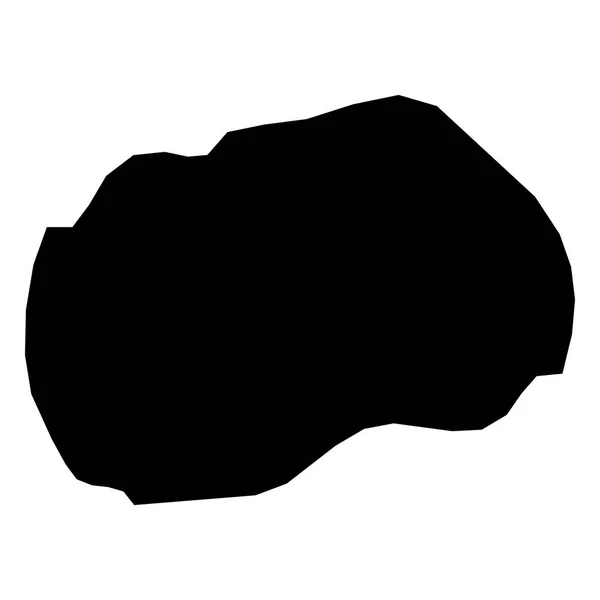 マケドニア - 田舎の固体黒いシルエット マップ。単純なフラット ベクトル図 — ストックベクタ