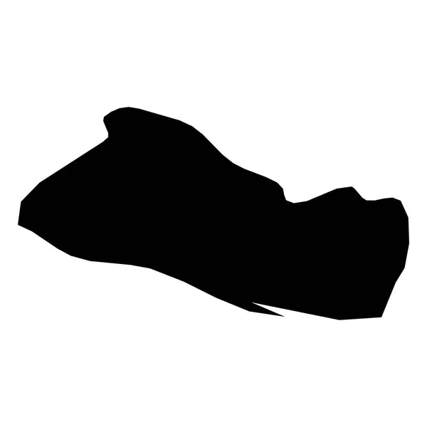 萨尔瓦多- -国家地区的固体黑色轮廓图。简单的平面矢量说明 — 图库矢量图片
