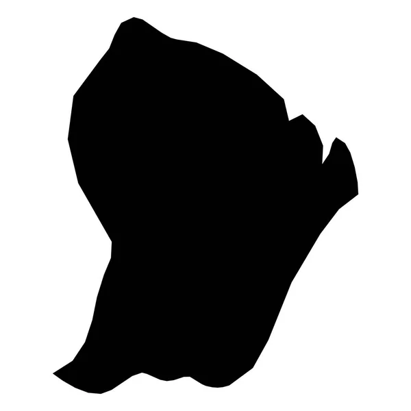 法属圭亚那-国家区域实心黑色剪影图。简单平面矢量图 — 图库矢量图片