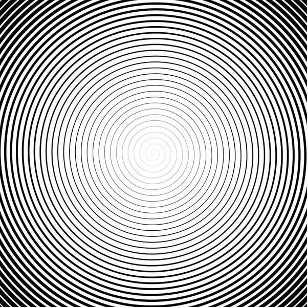 Espiral de alta densidad. Efecto Halfotne. Ilustración vectorial en blanco y negro — Vector de stock