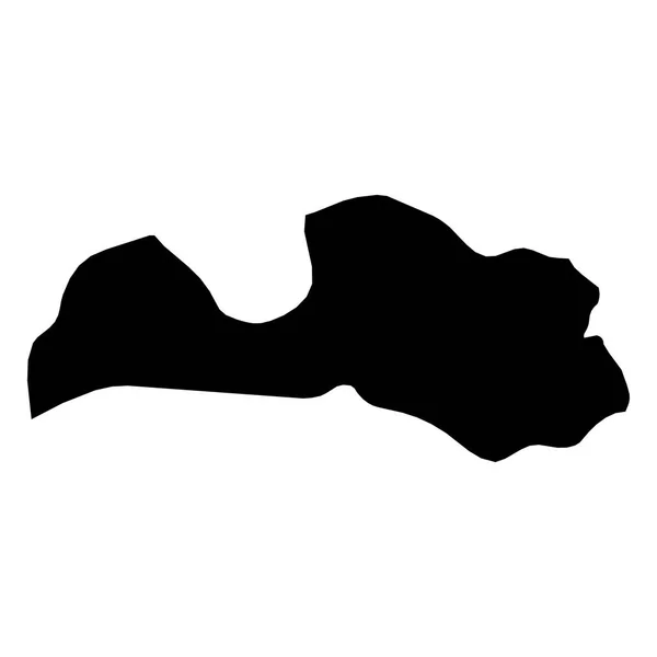拉脱维亚-国家区域实心黑色剪影图。简单平面矢量图 — 图库矢量图片