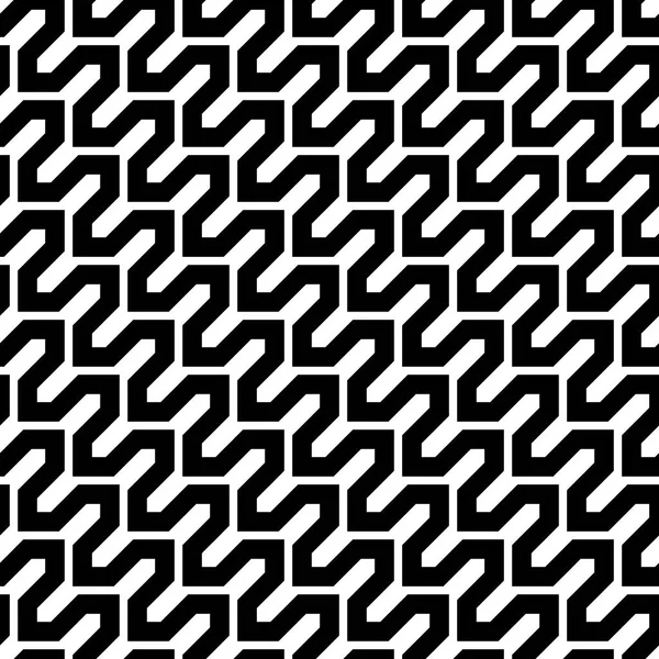 Abstrato fundo padrão sem costura. Labirinto de elementos de design geométrico preto isolado sobre fundo branco. Ilustração vetorial —  Vetores de Stock