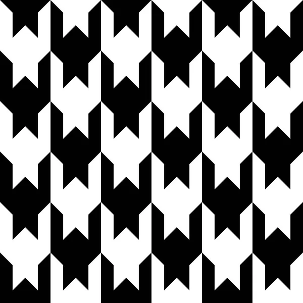 千鳥格子のシームレスなパターン。黒と白のベクトルの抽象的な背景 — ストックベクタ
