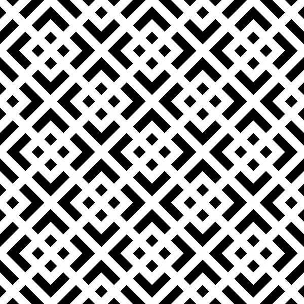 Abstrato fundo padrão sem costura. Labirinto de elementos de design geométrico preto isolado sobre fundo branco. Ilustração vetorial — Vetor de Stock