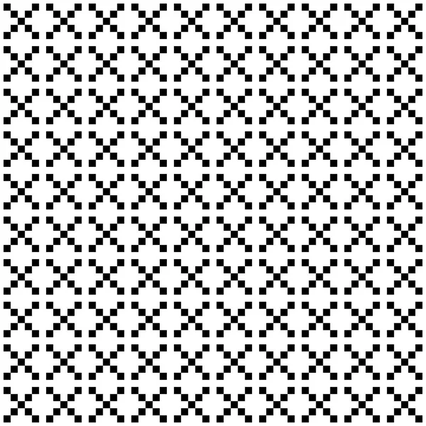 Pixel styl wektor wzór. Biały czarny ozdoby na białym tle. Próbka Tkaniny styl Nordycki — Wektor stockowy