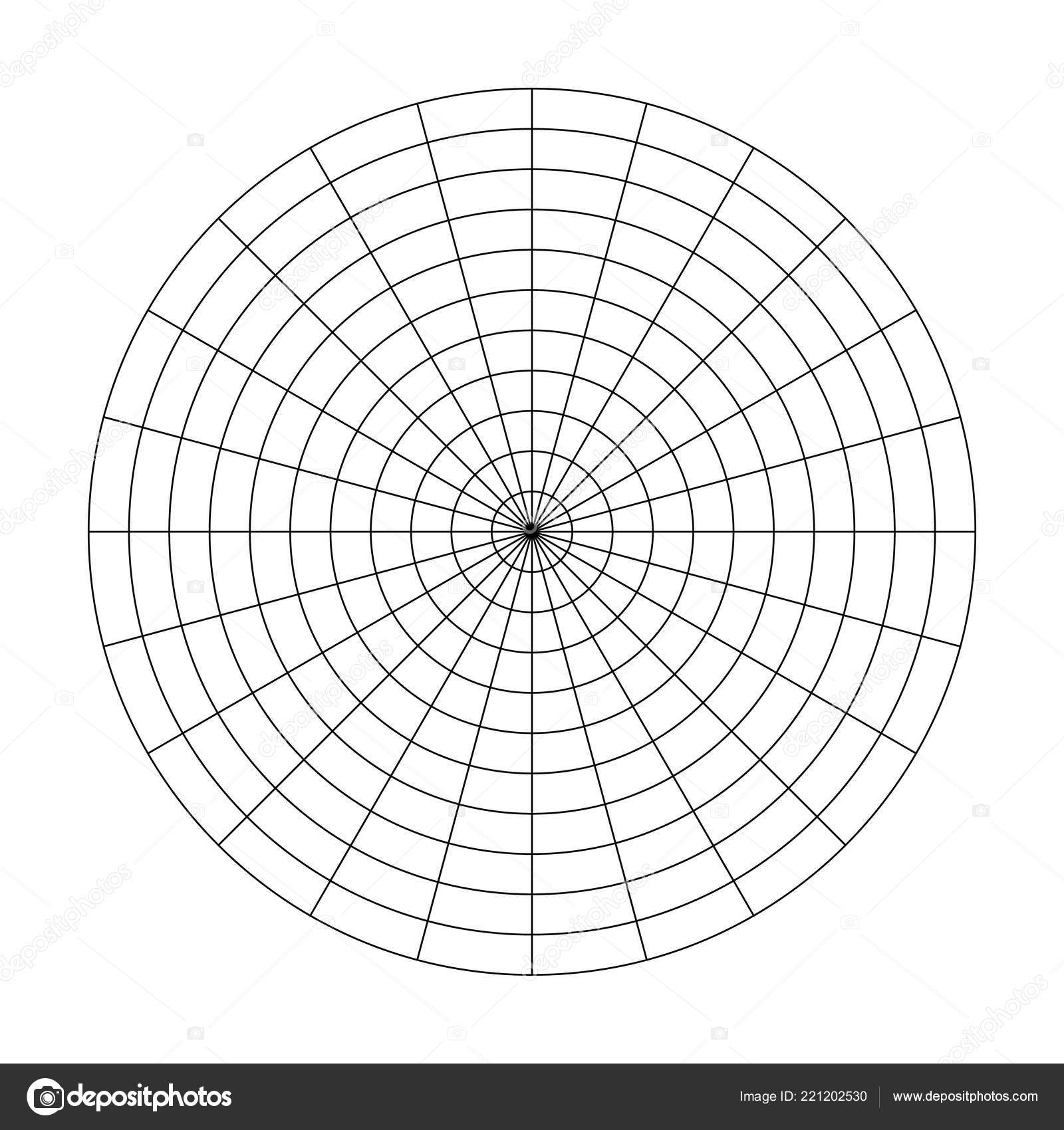 polar graph paper 15 degrees polar grid of 10 concentric