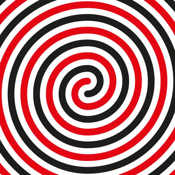 Espesor negro doble espiral símbolo. Elemento de diseño de vector plano simple en negro y rojo — Vector de stock