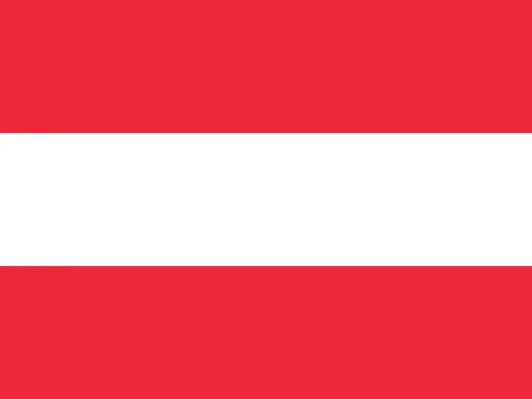 Ausztria zászlaja. Vektor zászló hivatalos színekkel és helyes aránya. — Stock Vector
