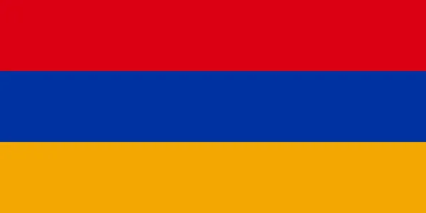 Flagge von Armenien. Vektorfahne mit offiziellen Farben und korrektem Verhältnis. — Stockvektor