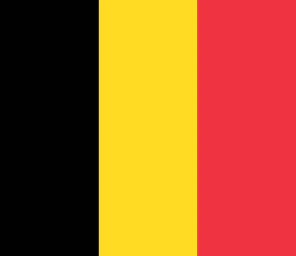 Bandera de Bélgica. Bandera vectorial con colores oficiales y proporción correcta . — Vector de stock