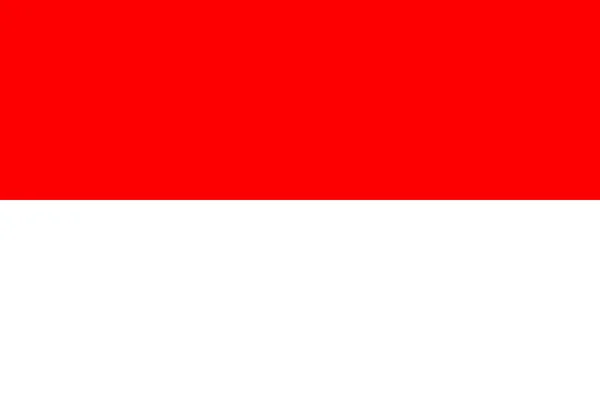 Vlag van Indonesië. Vector vlag met officiële kleuren en juiste verhouding. — Stockvector