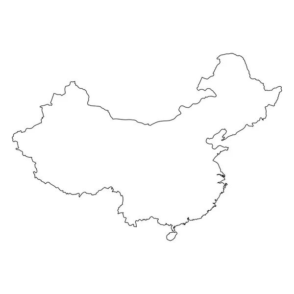XXX- contorno negro sólido mapa fronterizo de la zona del país. Ilustración simple vector plano — Vector de stock