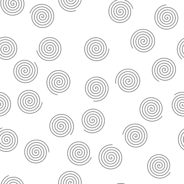 Naadloze patroon van willekeurige spiralen. Abstract vector achtergrond — Stockvector