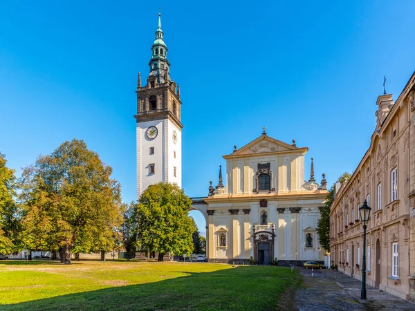 Barok Stephens Katedrali Çan Kulesi Katedral Meydanı Litomerice Çek Cumhuriyeti — Stok fotoğraf